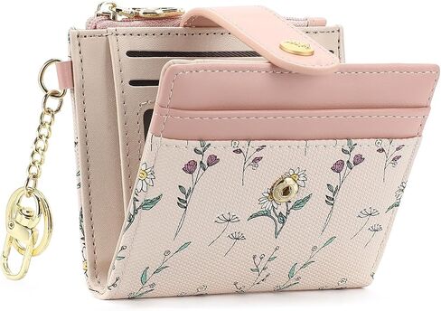 GAEKEAO Small Wallet for Women RFID Blocking Bifold Card Holder Vegan Leather with Zipper Coin Pocket, ID Window in Kuwait