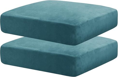 MAXIJIN Velvet Stretch Cushion Covers Fitted Couch Cushion Slipcovers Sofa Seat Cushion Covers for Individual Cushions with Elastic Bottom (3 Piece Sofa Seat Slipcovers, Gray) in Saudi Arabia
