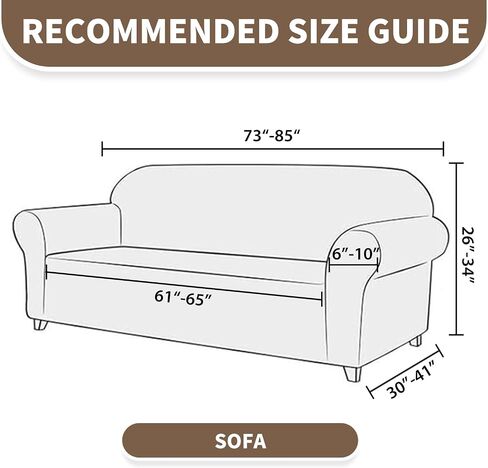 Stretch Sofa Covers for 3 Cushion Couch, Sofa Covers for Pets Washable Sofa Protector, 3 Seat Couch Slipcover with Non-Slip Elastic Bottom for Dogs (Sofa 73"-85", Dark Gray) in Saudi Arabia