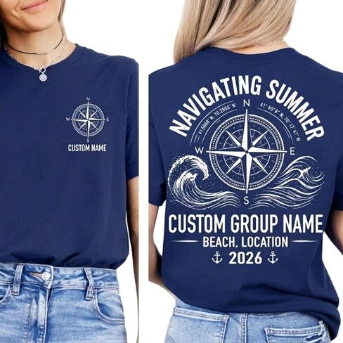 Custom Family Vacation Shirts 2026, Cruise Shirts, Girls Trip Shirts, Cousins Beach Summer Shirt in Kuwait