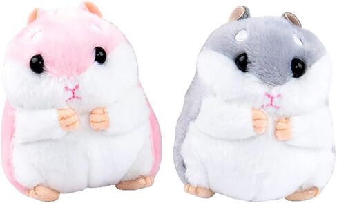 2 Pack Plush Hamster Keychain Backpack Charms Stuffed Animals Keyring Pendants Handbag/Backpack Hamsters Accessory in Saudi Arabia