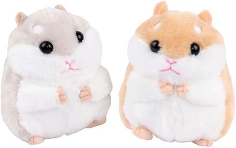 2 Pack Plush Hamster Keychain Backpack Charms Stuffed Animals Keyring Pendants Handbag/Backpack Hamsters Accessory in Saudi Arabia