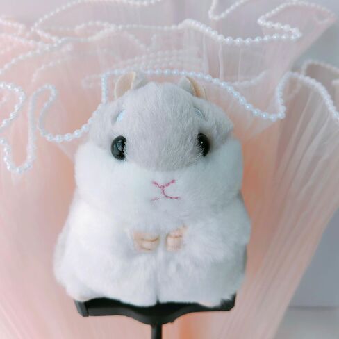 2 Pack Plush Hamster Keychain Backpack Charms Stuffed Animals Keyring Pendants Handbag/Backpack Hamsters Accessory in Saudi Arabia