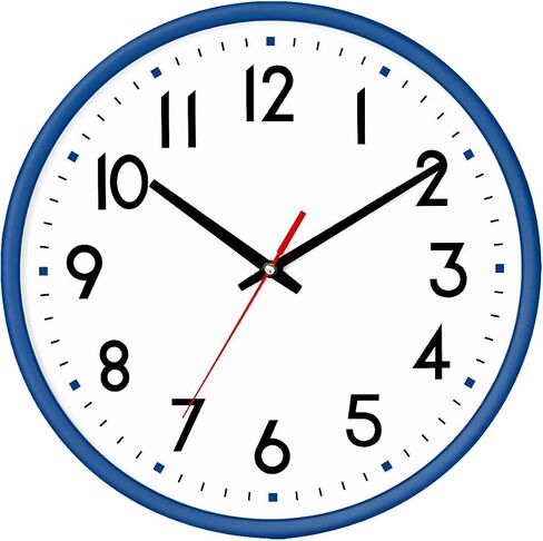 Wall Clock Battery Operated,Red,wall Clock 8Inch Silent Non-Ticking Modern Wall Clock for Living Room, Bedroom, Kitchen, Office, Classroom Decor in Saudi Arabia
