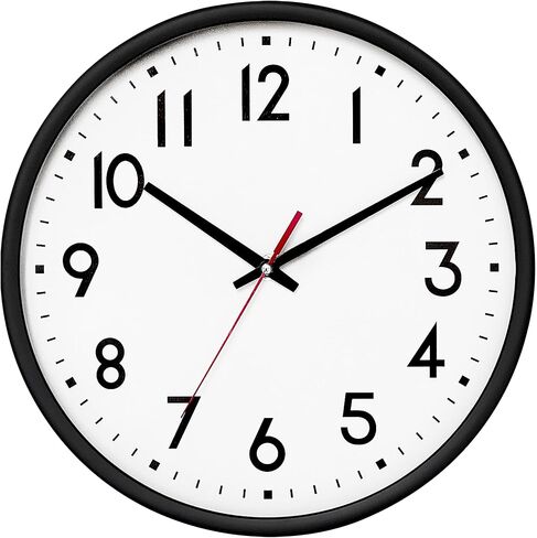 Wall Clock Battery Operated,Red,wall Clock 8Inch Silent Non-Ticking Modern Wall Clock for Living Room, Bedroom, Kitchen, Office, Classroom Decor in Saudi Arabia