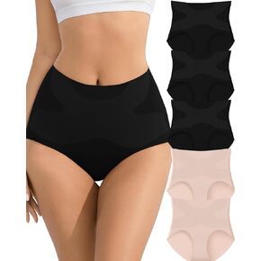 J-pone Tummy Control Underwear for Women Seamless High Waisted Panties No Show Stretch Full Coverage Tagless Briefs, 5 Pack in Saudi Arabia