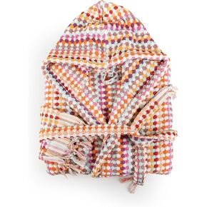 Women’s Turkish Cotton Bathrobe with Hood – Soft Absorbent Spa & Beach Robe with Tassels in Saudi Arabia