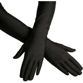 Long Black Opera Gloves for Women Formal 1920s Accessories Stretchy Elbow Length Gloves Costumes for Dress in Kuwait