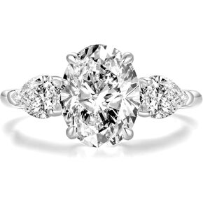 1.5CT Oval Engagement Ring 3-Stone Simulated Diamond Rings for Women S925 Silver Promise Ring for Wedding Daily Vacation in Saudi Arabia