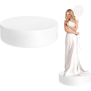 Round Mannequin Display Pedestal Stands 23.6x5.9in, Bridal Shop Cylinder Plinth Raiser, Wedding & Party Decoration - Platform Base for Jewelry Display- Round Stage Platform for Events in Saudi Arabia