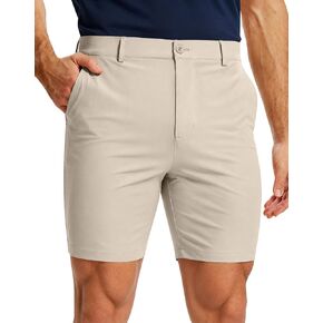 Mens Golf Shorts 7 Inch Tapered Leg Stretch Lightweight Skinny for Dress Casual Business Work in Saudi Arabia