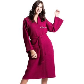 Personalized Waffle Robes for Women - Custom Bathrobes with Name on Front and Back - Ultra Soft and Luxurious Spa Robes in Kuwait