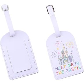 WDW Vacation Icons Luggage Tag Magical Castle Gift Princess Party Gift Weekend Trip Gift Meet Me in The Castle Purse Info Tag (MeetCastleTag-US) in Kuwait