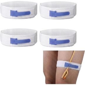 4 pcs Foley Catheter Leg Strap, Anti Slip Catheter Stabilization Device, Adjustable & Reusable Urinary Catheter Drainage Bag Holder & Tube Stabilizer, Comfortable Wear Catheter Supplies in Saudi Arabia