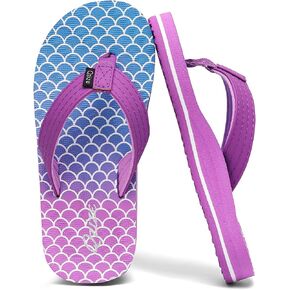 Kids Flip Flops - Soft Yoga Mat Insole Thong Sandals for Boys & Girls, Anti-Slip Quick Dry for Beach,Pool,Summer in Kuwait