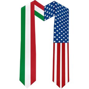 2026 علم إيطاليا وعلم الولايات المتحدة الأمريكية سرق وشاح التخرج للطلاب الدوليين (ثوب البكالوريا والقبعة غير متضمنين) in Kuwait