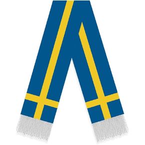 Sweden Flag Scarf, 5FT Long Swedish Velvet Shawl,150×18cm Decor For Football Basketball Sport Parade Graduation in Saudi Arabia