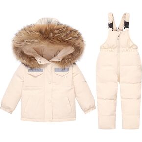 Kids Snowsuit 2 Piece Ski Set - Waterproof Winter Jacket and Skibib Overalls Boys Girls Windproof Warm Snow Sets 1-6Y in Saudi Arabia