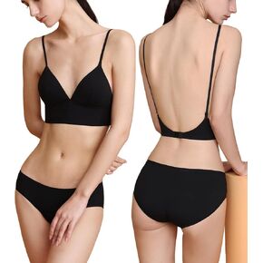 Organic Cotton Low Back Cami Bra Wireless Padded Thin Strap Lightweight Lounge Bra for Women in Saudi Arabia