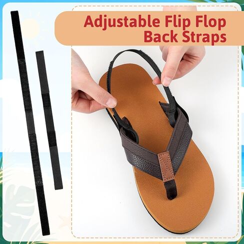 6 Pcs Adjustable Flip Flop Back Straps Removable Sling Ankle Straps for Adults Prosthetics Convert Sandals to Sport for Exercise Fitness Hiking Water Activities Accessories in Kuwait