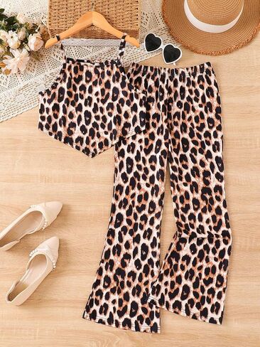 Toddler Girl Cami Top and Pants Set Comfy Elastic Waist Summer Casual Playwear Outfit in Kuwait