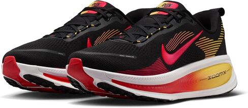 حذاء الجري Nike Vomero 18 للرجال (أسود/قرمزي فاتح/ذهبي توباز/قرمزي ساطع) in Kuwait