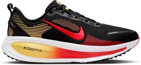 حذاء الجري Nike Vomero 18 للرجال (أسود/قرمزي فاتح/ذهبي توباز/قرمزي ساطع) in Kuwait