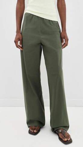 Vince Women's Colette High Waist Cotton Twill Bias Pants in Kuwait