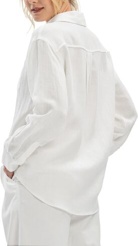 Willit Women's Linen Shirts Button Down Shirts Long Sleeve Beach Casual Summer Tops for Women Loose Fit Blouses in Kuwait