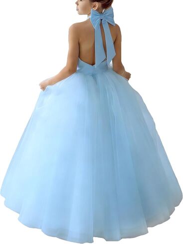 Flower Girl Dresses Wedding Satin Dresses Princess Birthday Party Prom Dresses in Saudi Arabia