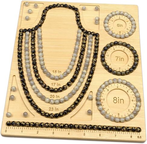 NOAVAOL Bead Boards for Jewelry Making, Combi Bamboo Beading Board for Jewelry Bracelet Making, Beading Trays Jewelry Design Mats for Bracelet, DIY Design Bamboo Jewelry Making Supplies in Saudi Arabia