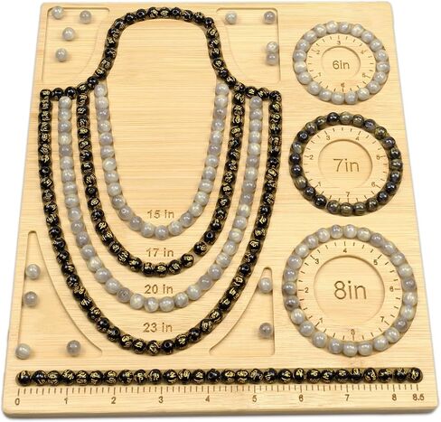 NOAVAOL Bead Boards for Jewelry Making, Combi Bamboo Beading Board for Jewelry Bracelet Making, Beading Trays Jewelry Design Mats for Bracelet, DIY Design Bamboo Jewelry Making Supplies in Saudi Arabia