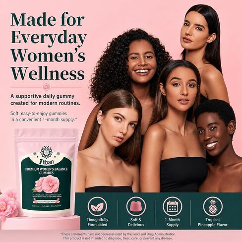 Pineapple Gummies for Women pH Balance, Feminine Probiotics for Vaginigal Health, Nutrition Feminine Gummies, Immune Support, Vegan, Gluten-Free, Hawaiian Pineapple 60 Gummies 30 Servings in Saudi Arabia