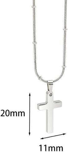 Cross Necklace for Women Girls, Stainless Steel Small Cross Necklace for Women - Non Tarnish Dainty Christian Faith Pendant Necklaces Gifts for Mom Wife, Birthday Jewelry Gift for Her in Kuwait
