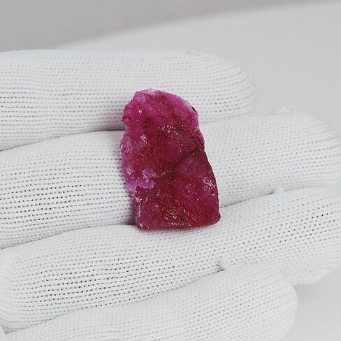 REAL-GEMS 73.5 Ct Natural Royal Red Ruby Raw Rough Loose Gemstone for Lapidary AXD-766 in Kuwait