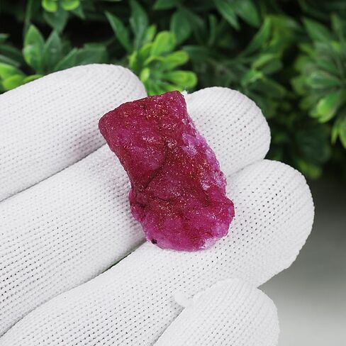 REAL-GEMS 73.5 Ct Natural Royal Red Ruby Raw Rough Loose Gemstone for Lapidary AXD-766 in Kuwait
