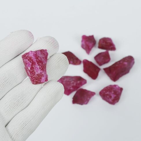 REAL-GEMS 73.5 Ct Natural Royal Red Ruby Raw Rough Loose Gemstone for Lapidary AXD-766 in Kuwait