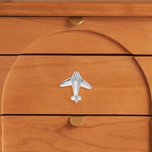 Airplane Cabinet Pull Handles for Drawer and Wardrobe, Zinc Alloy Airplane Shaped Knobs with Screws, 2 Pieces Set for Nursery, Bedroom, and Kitchen Furniture in Kuwait