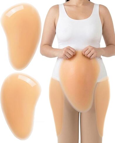 2 Pcs Self Adhesive Silicone Hip Pads, Big Silicone Hips and Buttocks Corrector, Realistic Thick Hip Dip Filler Enhancer for Women in Saudi Arabia