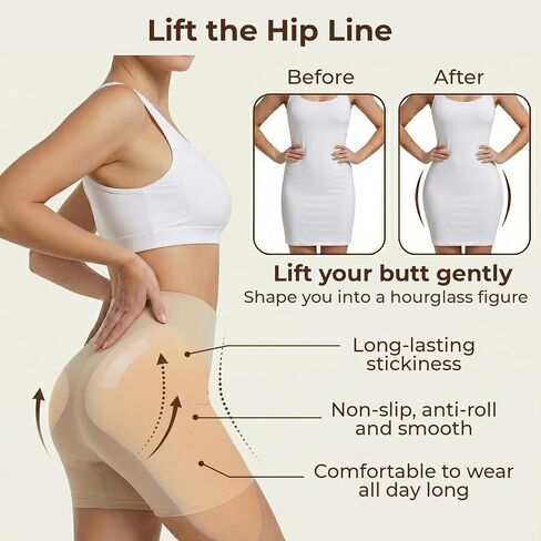 2 Pcs Self Adhesive Silicone Hip Pads, Big Silicone Hips and Buttocks Corrector, Realistic Thick Hip Dip Filler Enhancer for Women in Saudi Arabia