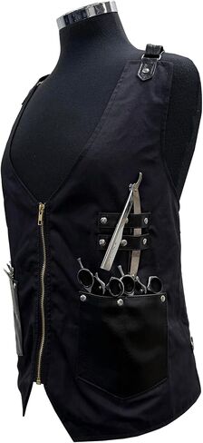 Women Barber Vest Professional Hair Stylist Apron – Adjustable Salon Work Vest with Multi Tool Pockets, Lightweight Hairdresser Barber Apron for Cosmetology & Salon Use in Saudi Arabia