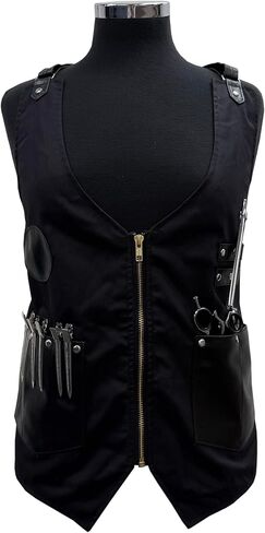 Women Barber Vest Professional Hair Stylist Apron – Adjustable Salon Work Vest with Multi Tool Pockets, Lightweight Hairdresser Barber Apron for Cosmetology & Salon Use in Saudi Arabia