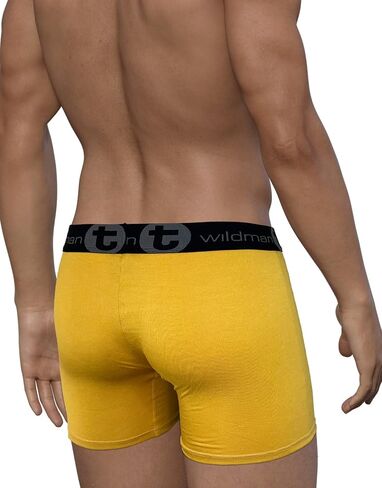 Wildmant Modal Big Boy Pouch 5" Inseam Boxer Brief Gold in Saudi Arabia