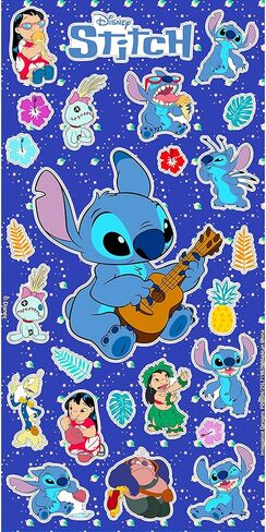 Stitch Clear Mini Backpack - 13" Stitch Iconic Transparent Small Backpack with Front Pocket, Water Bottle, Stickers Bundle | Adjusts to Fit Teens, Adults, Women in Kuwait
