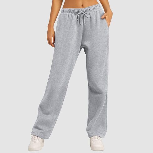 Baggy Sweatpants for Women Casual Wide Leg Drawstring High Waisted Lounge Athletic Sweat Track Pants with Pockets in Saudi Arabia