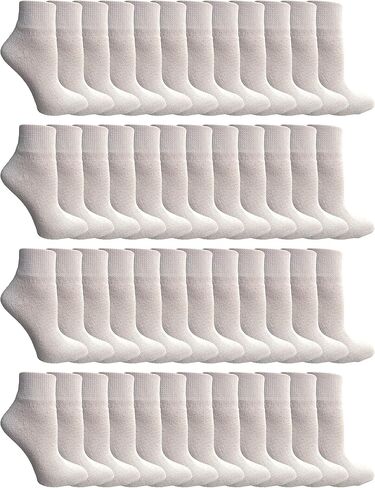 SOCKS'NBULK 60 Pairs of Women's Quarter Ankle Socks, Wholesale Bulk Pack Athletic Sports Socks in Saudi Arabia