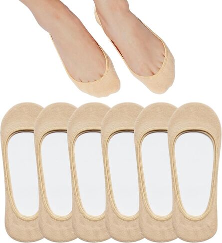 SIXDAYSOX No Show Socks Women for Flats 4 to 8 Pack Non Slip Invisible Ultra Low Cut Socks Shoe Size 5-8/9-11 in Saudi Arabia