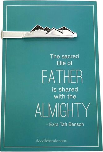 Doodle Beads Mountain Tie Bar, Sacred Title of Father, Gift for Dad, Mountain Tie Clip in Saudi Arabia