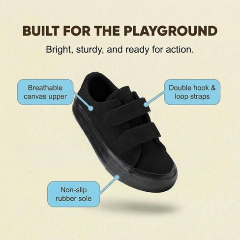 EMMA NEW YORK Toddler Sneakers Canvas Toddler Shoes for Girls and Boys, Hook and Loop Kid Sneaker in Kuwait