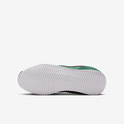 Nike Cortez Textile Big Kids' Shoes (Gorge Green/White/Wild Cherry) in Kuwait
